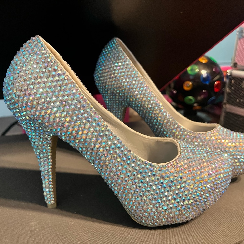 Marc Defang rhinestone heels 8.5